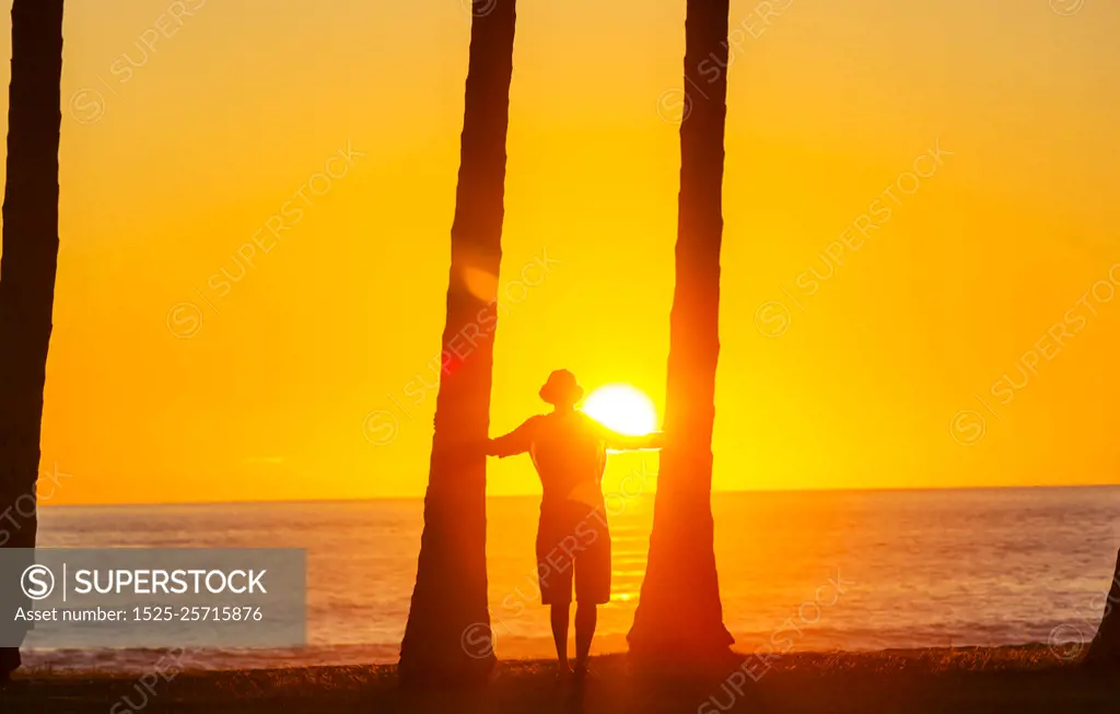 Tropical beach. Serenity on the tropical beach