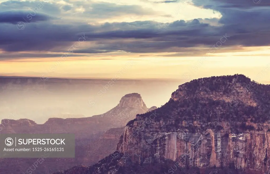 Picturesque landscapes of the Grand Canyon