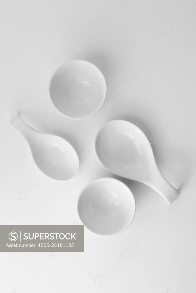 monochromatic still life assortment with tableware 4