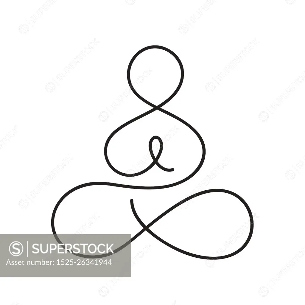Yoga logo Collection design emblem meditation - Stock Illustration