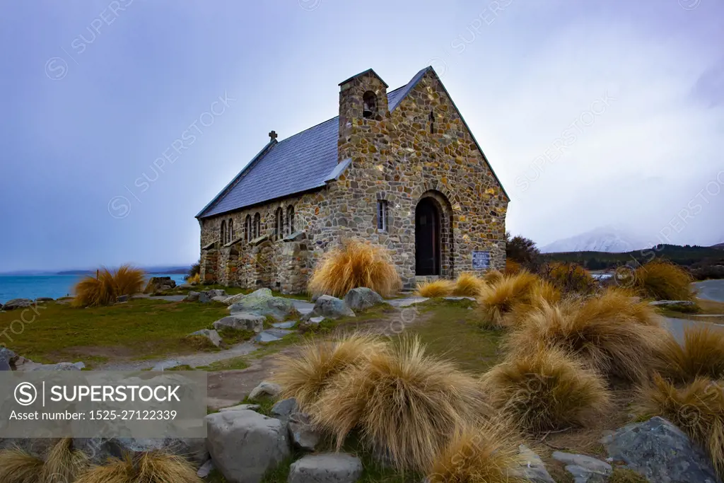 church of good shepherd  important landmark and traveling destination near lake tekapo south island new zealand