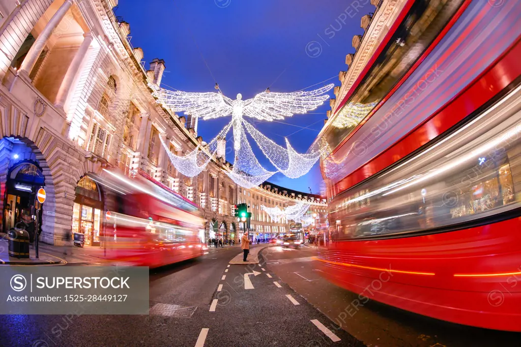 Shopping at Oxford street, London, Christmas day