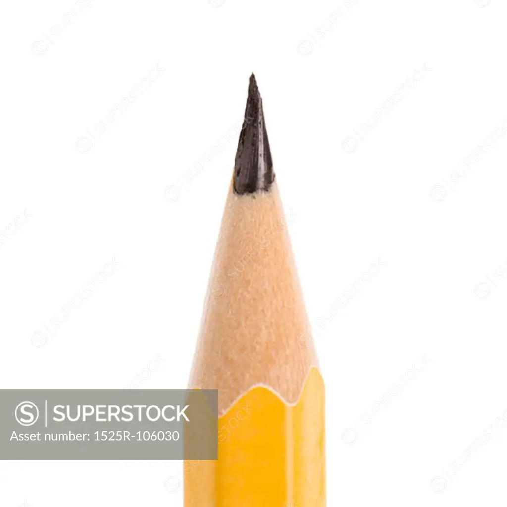 Close up of sharp pencil point.