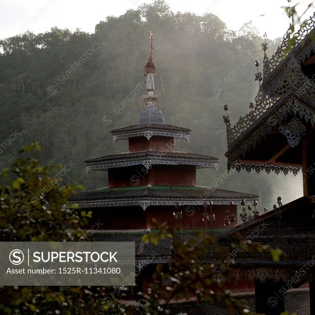 Temple in a forest, Thailand