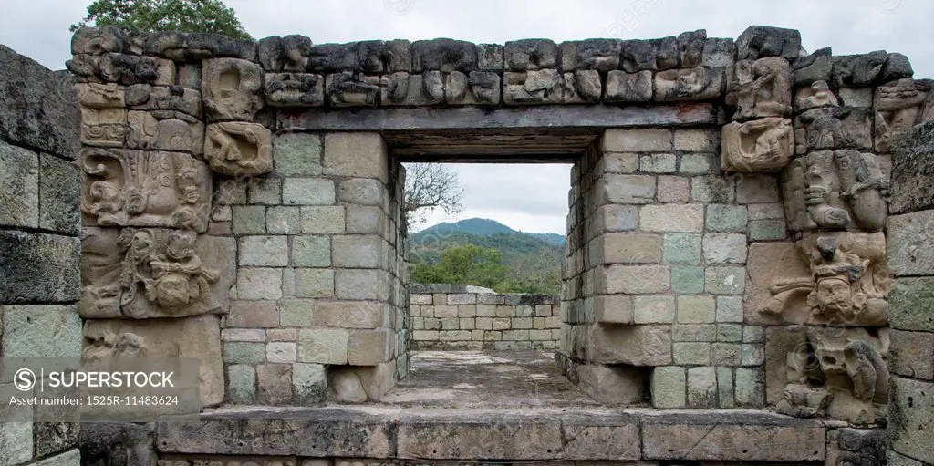 Ruins at an archaeological site, Copan, Copan Ruinas, Copan Department, Honduras