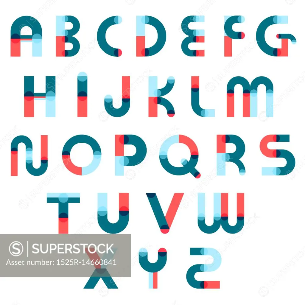 Memphis Alphabet Constructor Set. Design font alphabet cartoon constructor  collection of isolated colorful latin letters with flat geometric elements vector  illustration - SuperStock