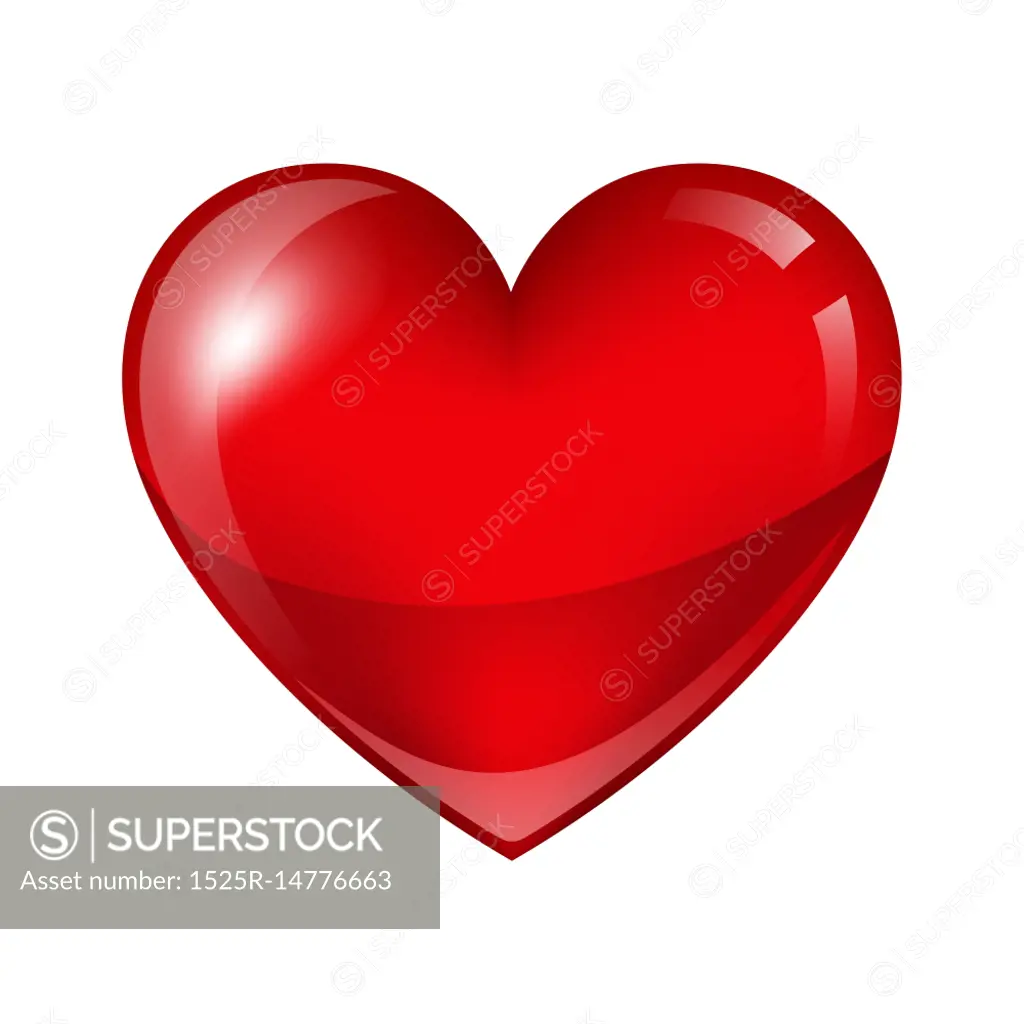 Red hearts for Valentine's day. Realistic heart shapes in red