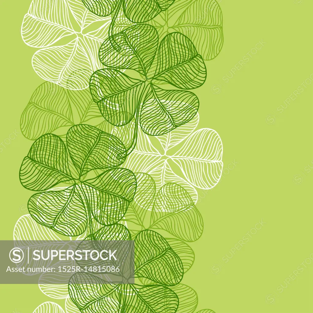 Seamless pattern with abstract clover leaves.