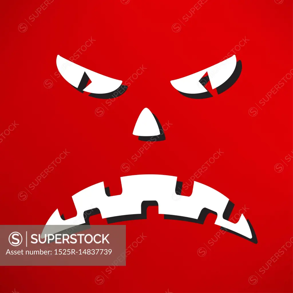 Scary face of halloween. Vector illustration