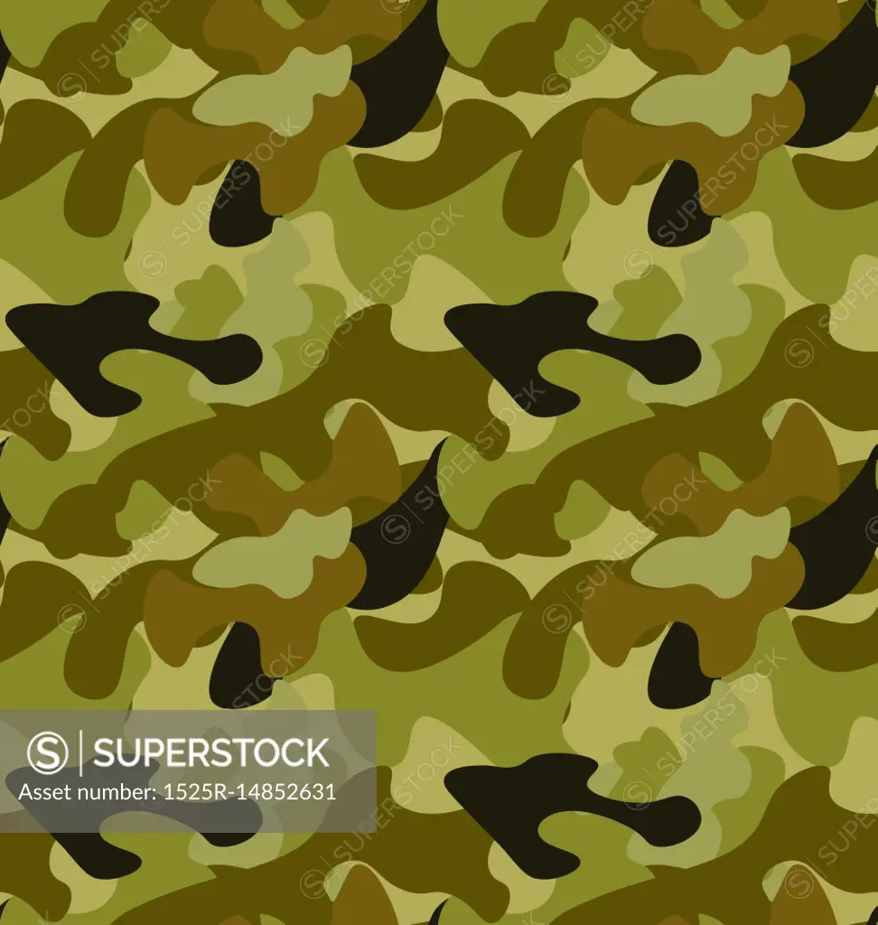 Illustration Seamless Woodland Camo Pattern, Khaki Wallpaper - Vector   Illustration Seamless Woodland Camo Pattern, Khaki Wallpaper - Vector