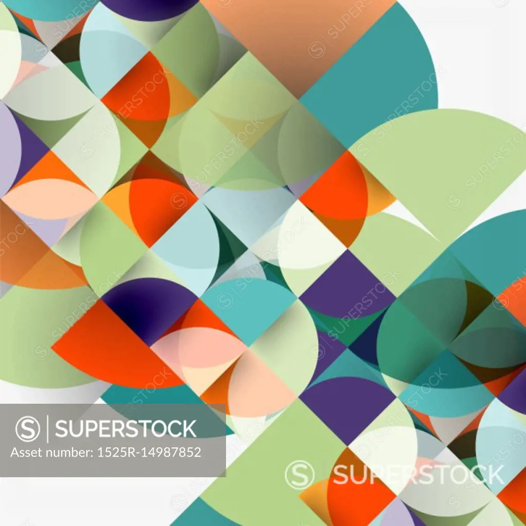 Geometric background with colorful paper - Graphic Templates