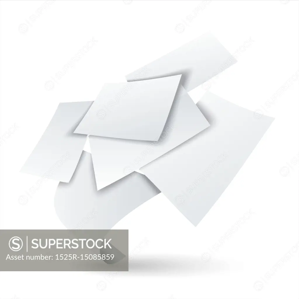 Flying Paper Sheets vector images and illustration