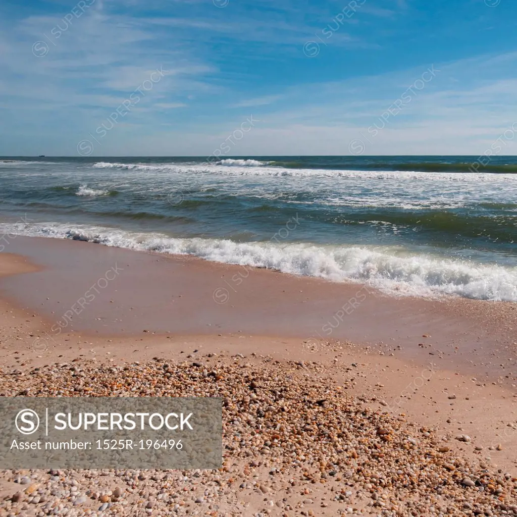 Seashore along the Hamptons coastline