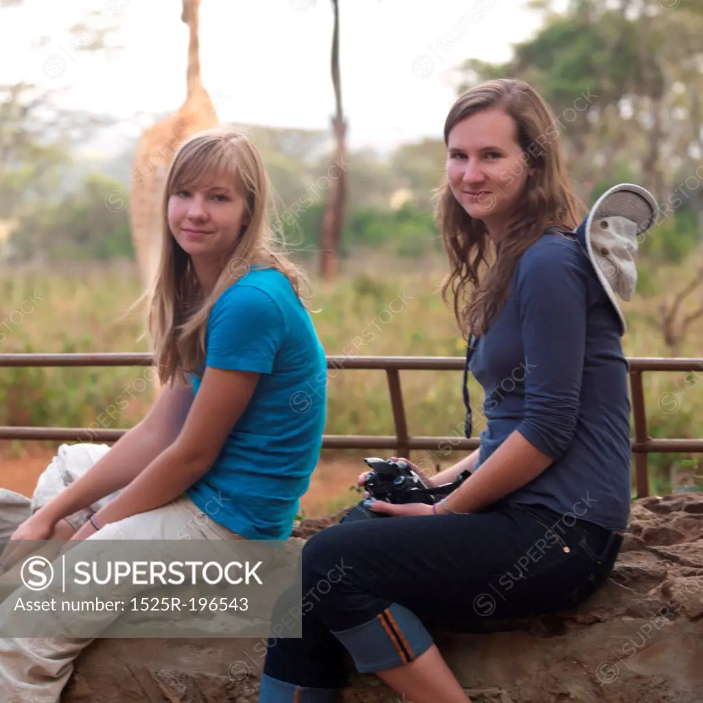 Caucasian teenagers in Kenya Africa