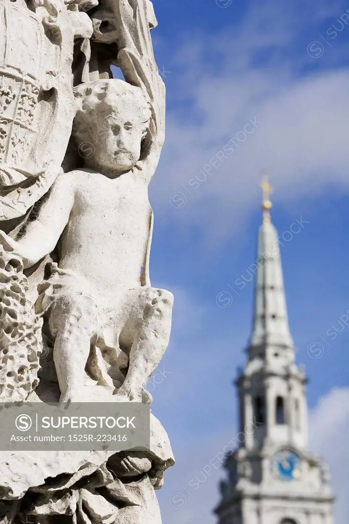 Cherub engraving