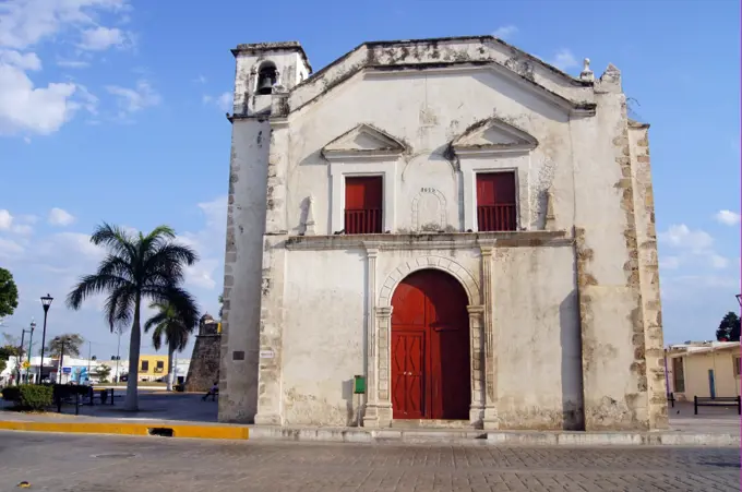 Old church in Campeche, Yucatan, Mexico                 