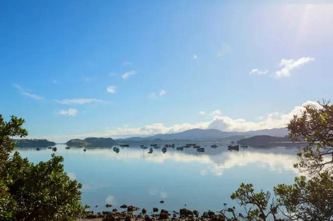 Beautiful landscapes it the Ocean Beach, New Zealand. Inspiring natural and travel background