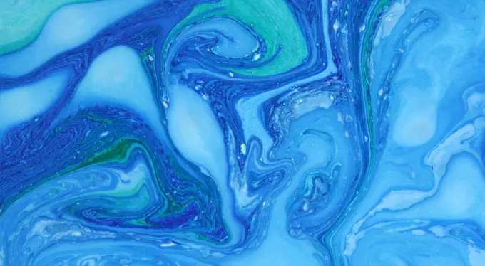 Marble texture.  Abstract blue color background. Acrylic colors.