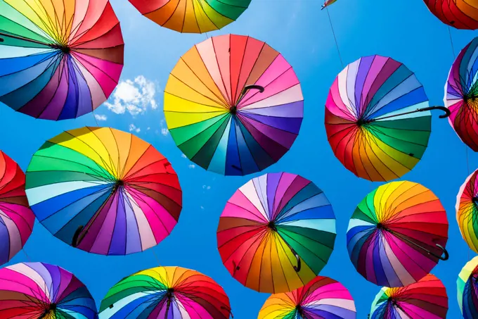 Rainbow umbrella colorful rainbow