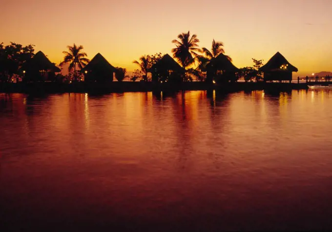 Overwater Bungalows in Tahiti