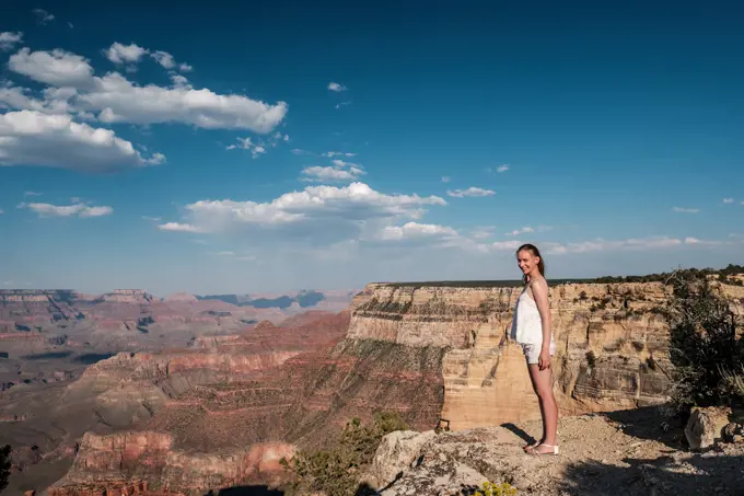 Tourist at Grand Canyon, Arizona, USA