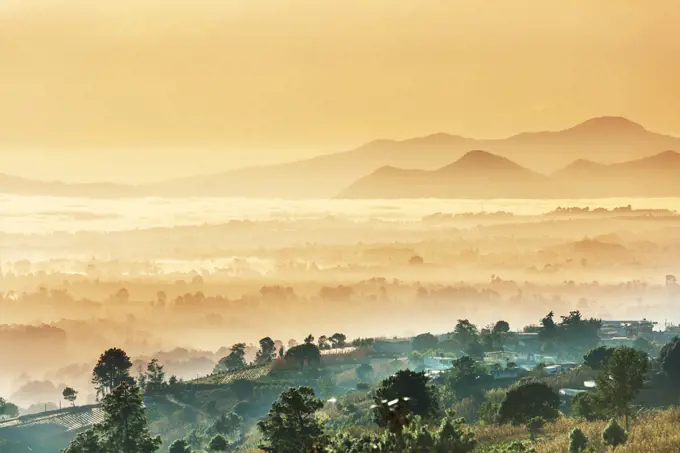 Guatemala landscapes. Amazing mountains landscape in Guatemala