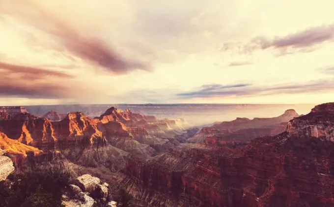 Picturesque landscapes of the Grand Canyon