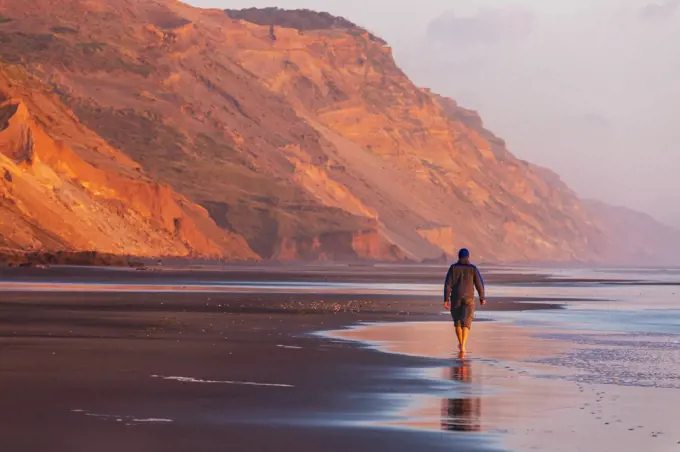 Beautiful landscapes it the Ocean Beach, New Zealand. Inspiring natural and travel background