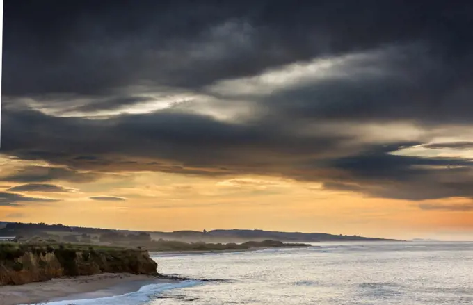 Beautiful landscapes it the Ocean Beach, New Zealand. Inspiring natural and travel background