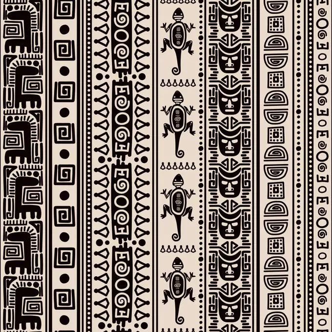 Mexican indian seamless pattern. Vector native american folk texture. Mexican indian seamless pattern