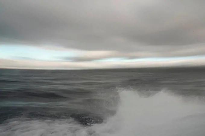 Storm clouds over the Pacific Ocean, San Cristobal Island, Galapagos Islands, Ecuador