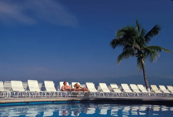 Relaxing by the Pool