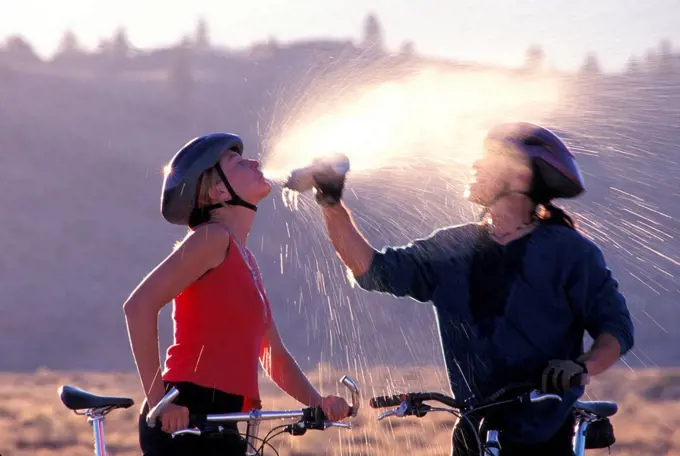 Couple Biking and Playing Around