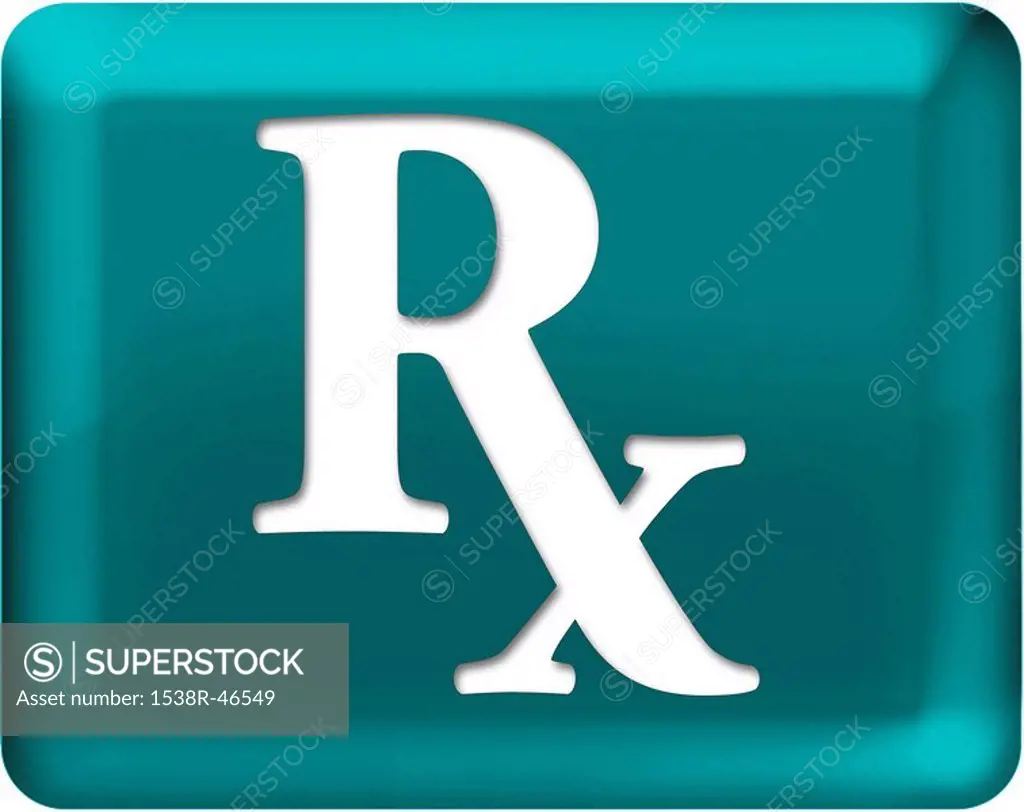 Green background with Rx symbol