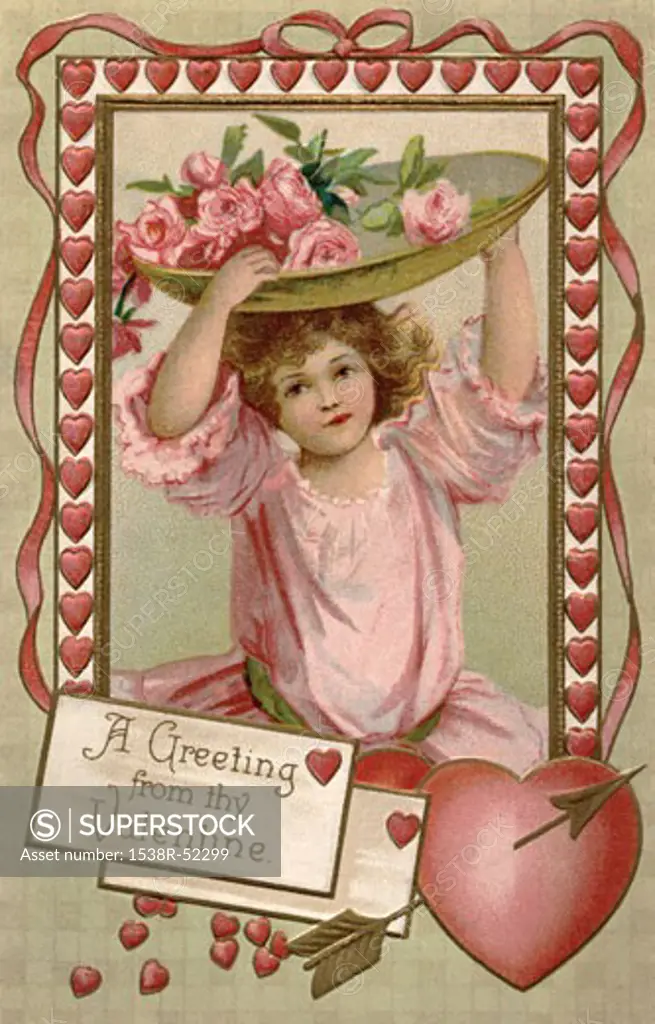 A Greeting from thy Valentine postcard