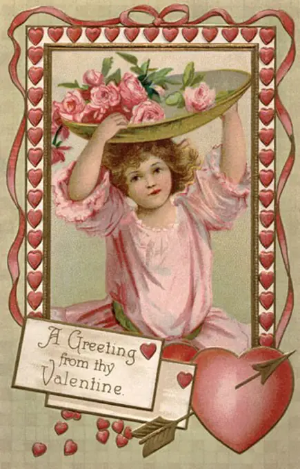 A Greeting from thy Valentine postcard