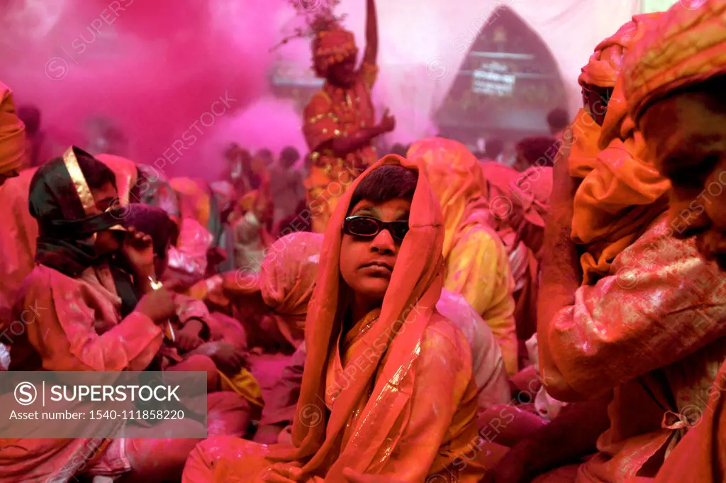 The fervour of Holi at Barsana in Uttar Pradesh ;  India