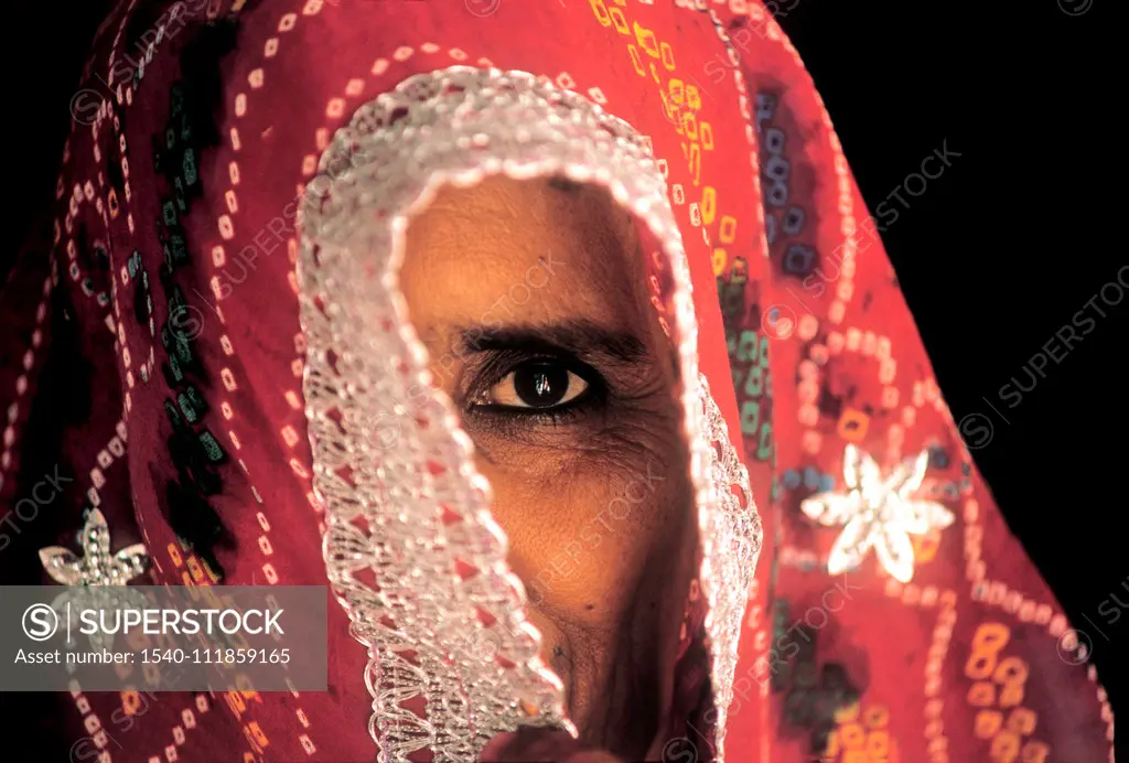 Portrait of a old Rajasthani woman