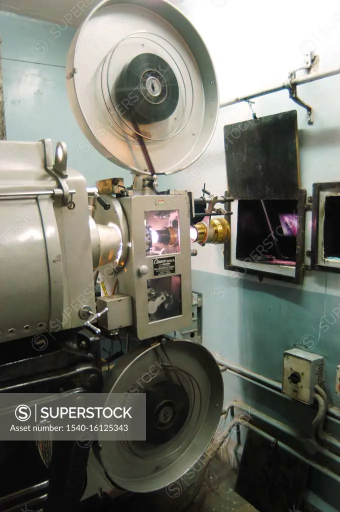 Film projector at Edward Theatre used for screening movies at Kalbadevi ; Bombay Mumbai ; Maharashtra ; India