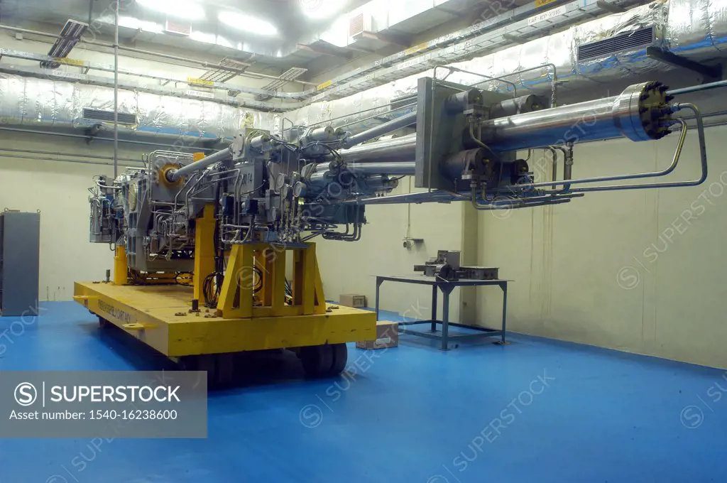 Tarapur Atomic Power Station Unit 3&4 General view of fuelling machine under commissioning during construction of power station at Tarapur ; Bombay Mumbai ; Maharashtra; India