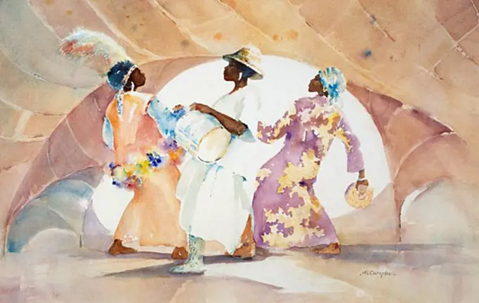 Oddada Dancers Margie Livingston Campbell (b.20th C. American)