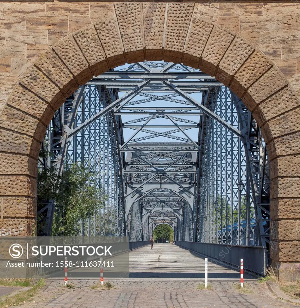 Old Harburg Elbe bridge, historic portal bridge, district Harburg, Hamburg, Germany, Europe