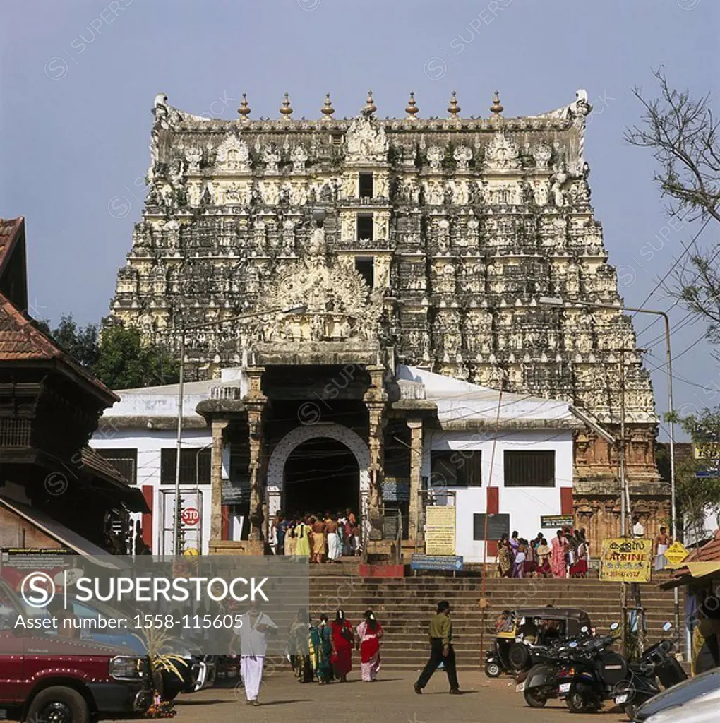 India, Kerala, models Padmanabhaswamy, believers, no Trivandrum, temples, release, Asia, architecture, architecture, sight, culture, symbol, belief, r...