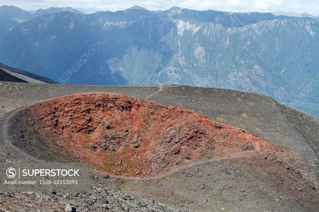 secondary crater at volcano Osorno, Chile