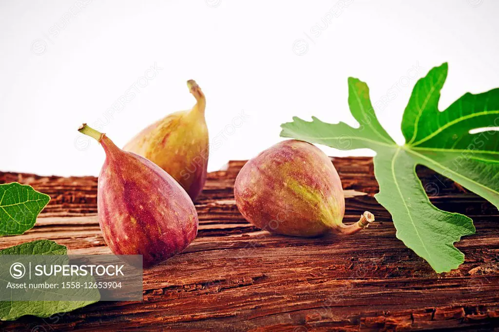 Figs, leaves, wood, brown, red,