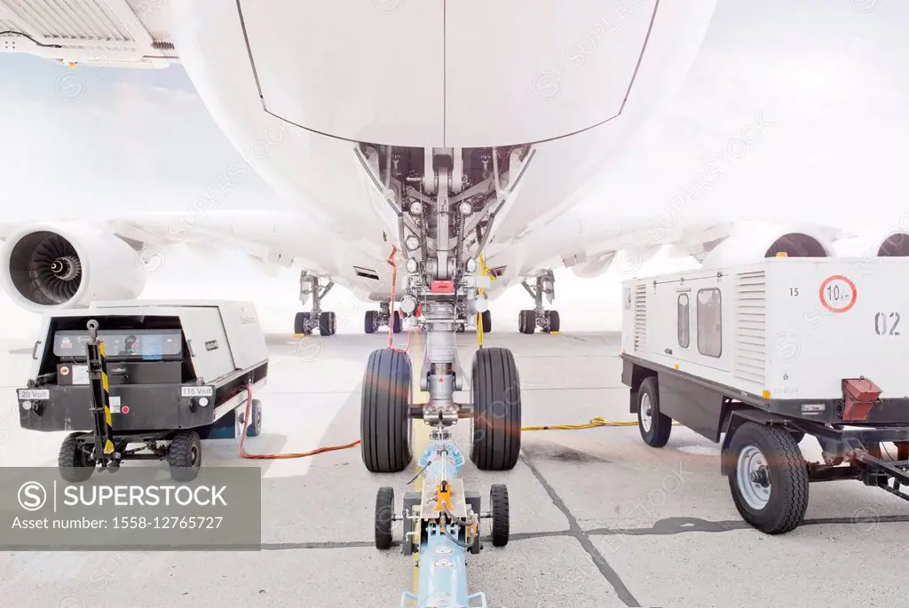 M, airbus A380, airplane, undercarriage, airport,