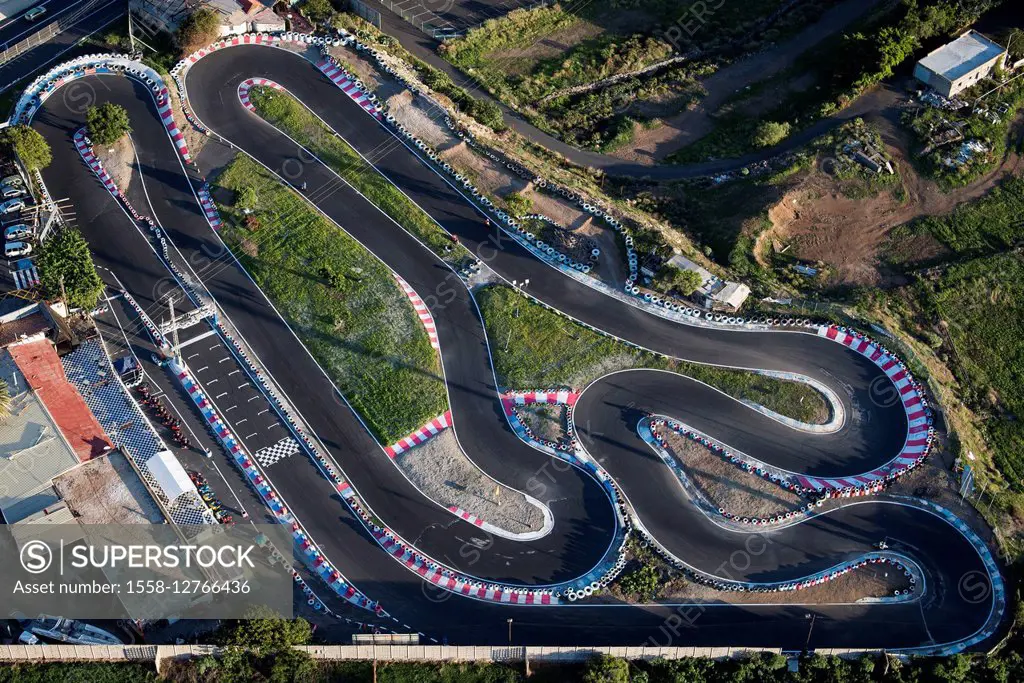 Go kart go kart track Tenerife aerial picture golf Costa Adeje