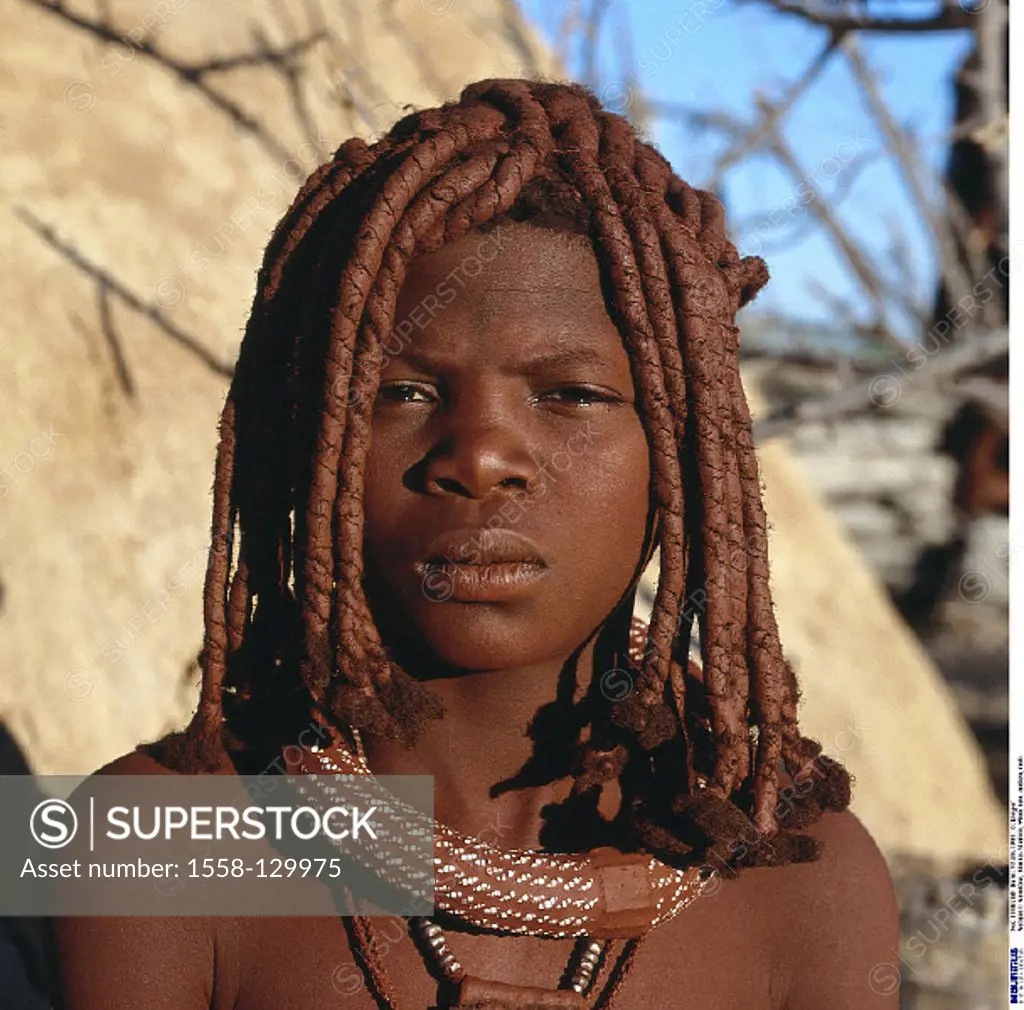 Namibia, Tribe, Himba, Girl, Bantu people,