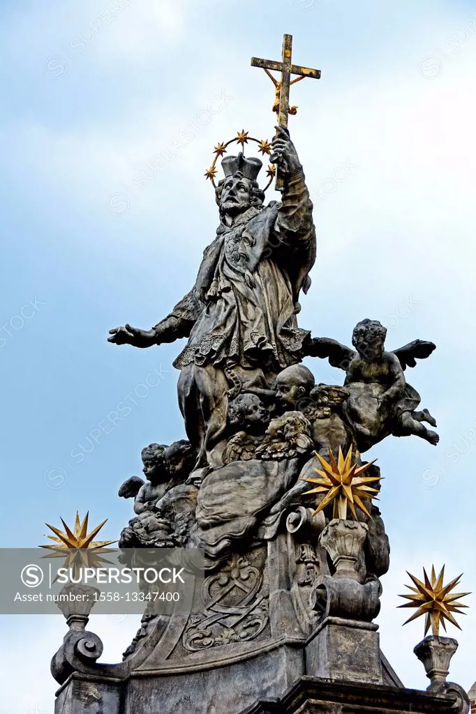 Poland, monument of Johann Nepomuk in Wroclaw