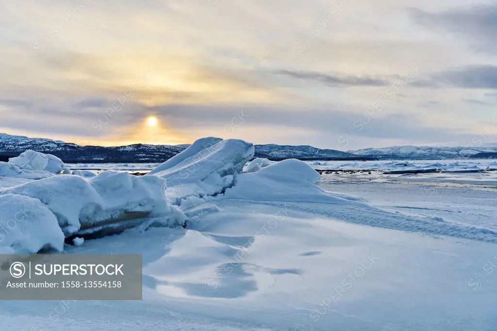 ice in the fjord at Alta